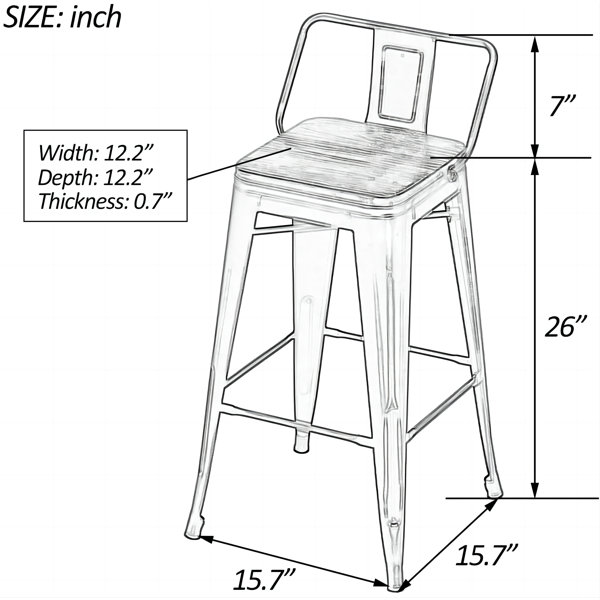 Williston Tauber Swivel Counter Stool & Reviews Wayfair
